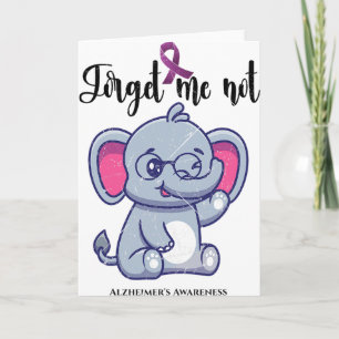 Funny Elephant Flower Forget Me Not Heimerheimer A Card
