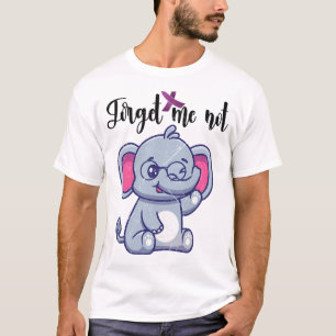 Funny Elephant Flower Forget Me Not Heimerheimer A T-Shirt