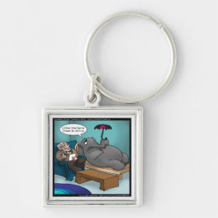 Funny Elephant In Therapy Cards Tees Gifts Etc Key Ring
