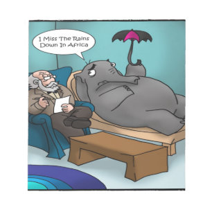 Funny Elephant In Therapy Notepad