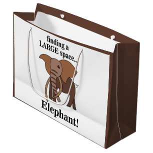 Funny Elephant Large Gift Bag