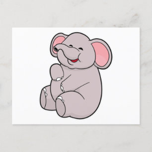 Funny Elephant Postcard