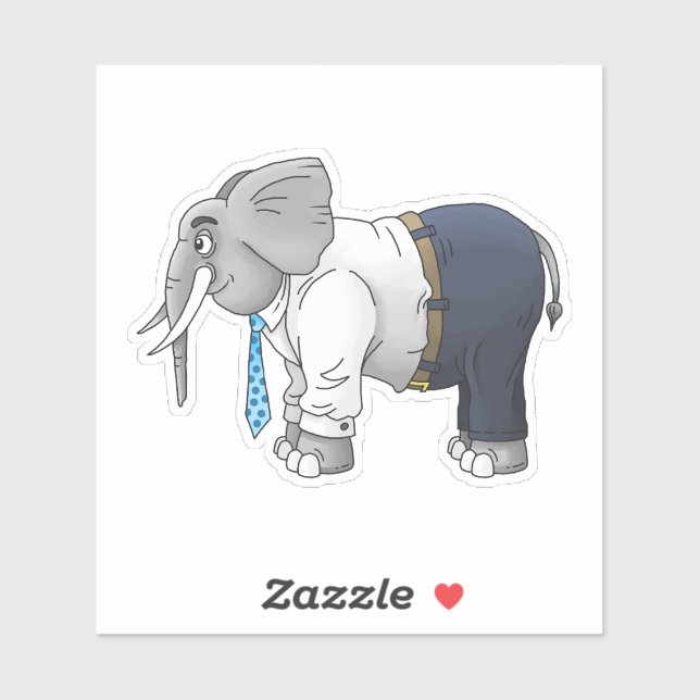 Funny elephant wearing clothes (Sheet)