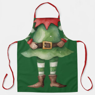 Funny Elf Apron