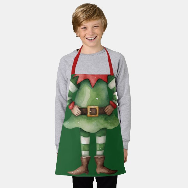Funny Elf  Apron (Worn)