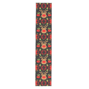 Funny Elf Christmas Wrapping Medium Table Runner