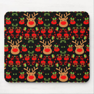 Funny Elf Christmas Wrapping Mouse Pad