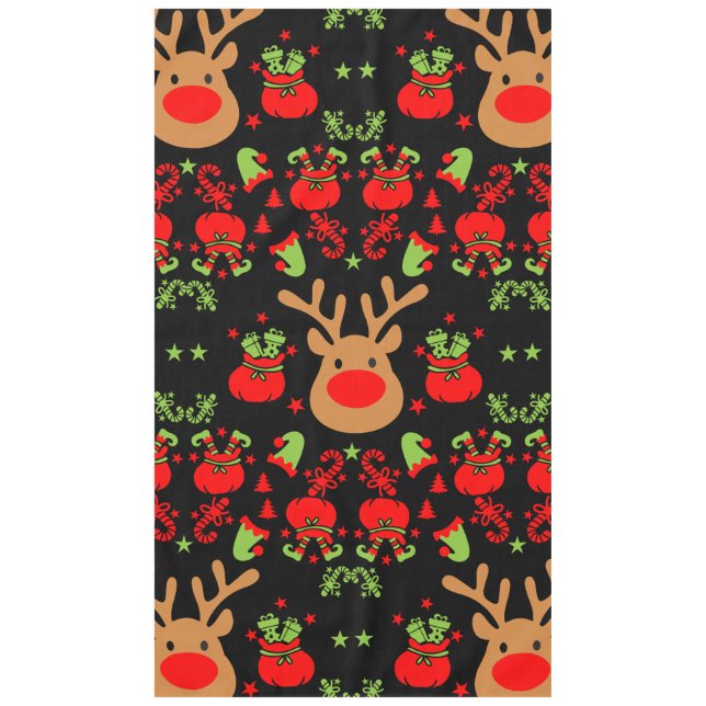 Funny Elf Christmas Wrapping Tablecloth (Front)