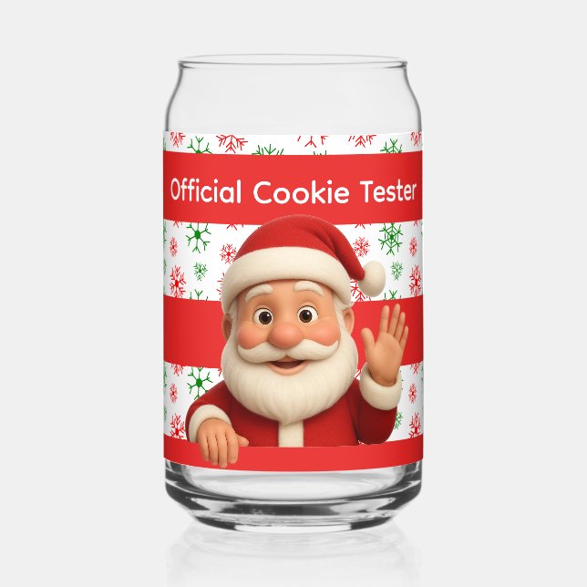Funny Elf Faces & Legs | North Pole Fun Christmas  Can Glass (Front)