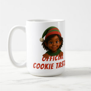 Funny Elf Faces   Official Cookie Tester Christmas Coffee Mug