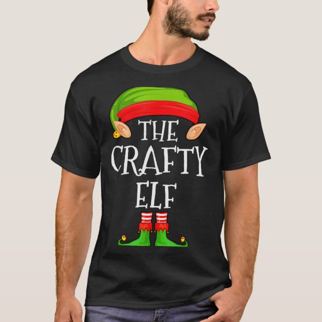 Funny Elf Family Christmas Crafty Elf Sweater Matc (Front)