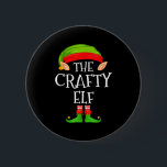 Funny Elf Family Christmas Crafty Elf Sweater Matc 6 Cm Round Badge<br><div class="desc">Funny Elf Family Christmas Crafty Elf Sweater Matching Elf</div>