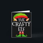 Funny Elf Family Christmas Crafty Elf Sweater Matc Card<br><div class="desc">Funny Elf Family Christmas Crafty Elf Sweater Matching Elf</div>