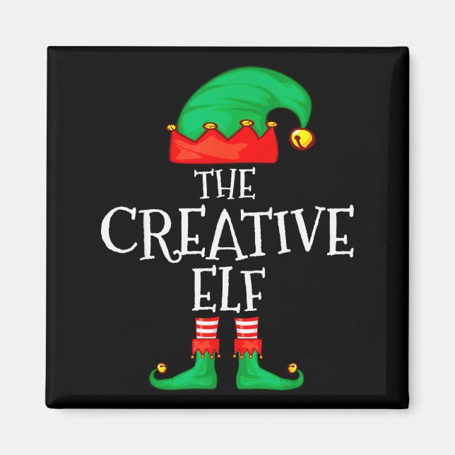 Funny Elf Family Christmas Creative Elf Sweater Me Magnet (Front)