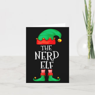 Funny Elf Family Christmas The Nerd Elf Sweater Me Card