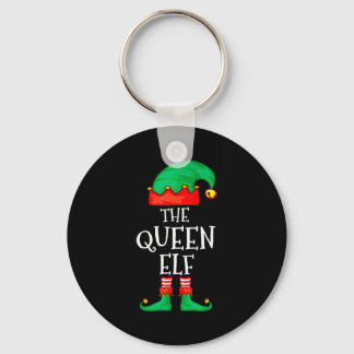 Funny Elf Family Christmas The Queen Elf Sweater M Key Ring