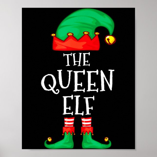 Funny Elf Family Christmas The Queen Elf Sweater M Poster (Front)