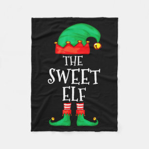 Funny Elf Family Christmas The Sweet Elf Sweater M Fleece Blanket