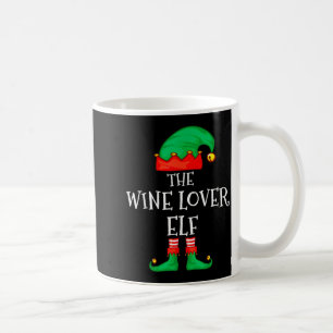Funny Elf Family Christmas The Wine Lover Elf Men Coffee Mug