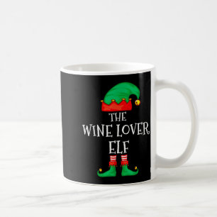 Funny Elf Family Christmas The Wine Lover Elf Men Coffee Mug