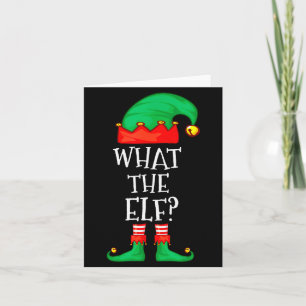 Funny Elf Family Christmas What The Elf Sweater Me Card
