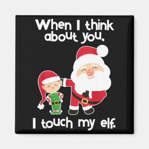 Funny Elf Inappropriate Adult Humor Christmas Gift Magnet