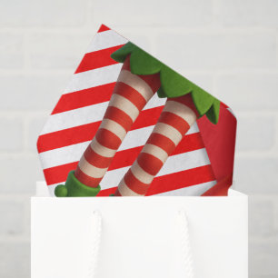 Funny Elf Legs Christmas   North Pole Mischief  Tissue Paper