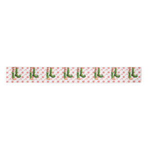 Funny Elf Legs   North Pole Mischief Christmas Rib Satin Ribbon
