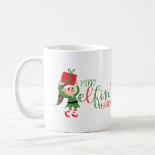 Funny Elf Merry Elfin' Christmas Coffee Mug