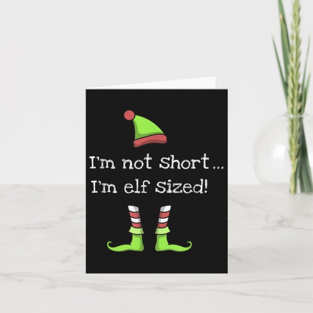Funny Elf Quote Saying Graphic Xmas Present Elves  Card (Front)