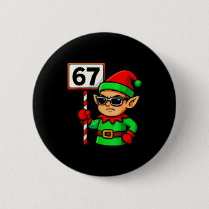 Funny Elf Six Seven 6 7 Meme Christmas Costume 67 Cm Round Badge