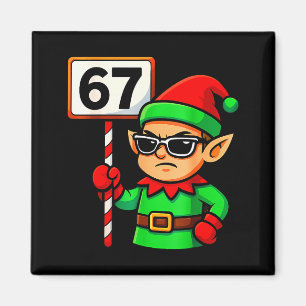 Funny Elf Six Seven 6 7 Meme Christmas Costume 67 Magnet