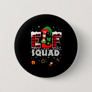 Funny Elf Squad Christmas Family Matching Pajamas  6 Cm Round Badge