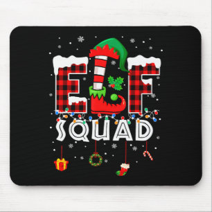 Funny Elf Squad Christmas Family Matching Pajamas Mouse Pad