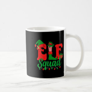 Funny Elf Squad Santa Hat Family Matching Christma Coffee Mug