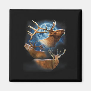 Funny Elk Hunting Shirt - Elk Shirt Elk Howling At Magnet