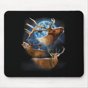 Funny Elk Hunting Shirt - Elk Shirt Elk Howling At Mouse Pad