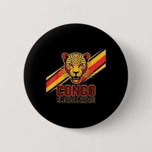 Funny Eloko Makasi Leopard Dr Congo Boys Vacay 6 Cm Round Badge