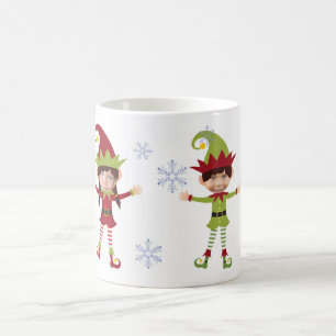 Funny Elves Cute Custom Kids Photos Christmas Coffee Mug