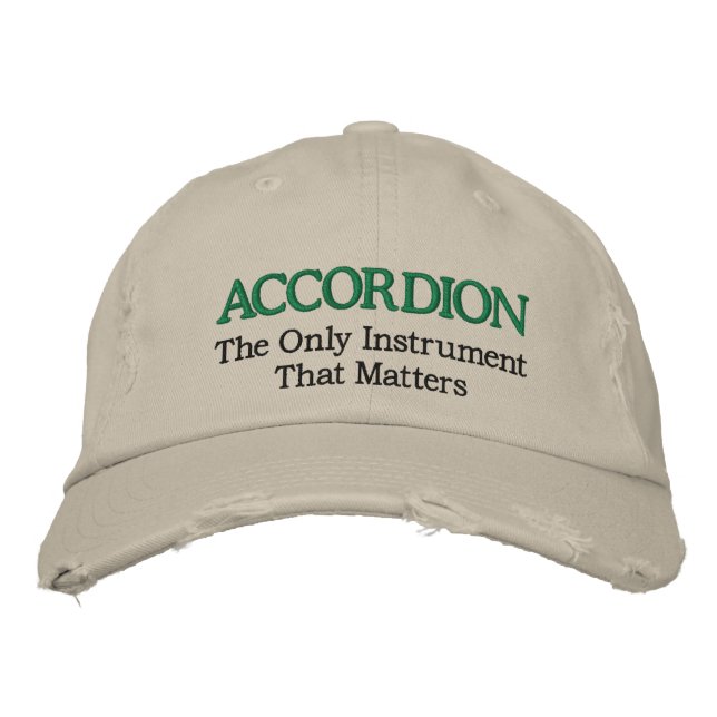 Funny Embroidered Accordion Music Hat (Front)