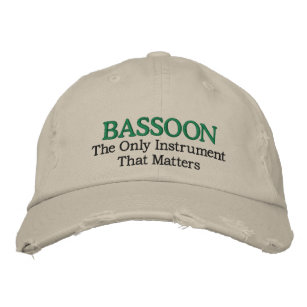 Funny Embroidered Bassoon Music Hat