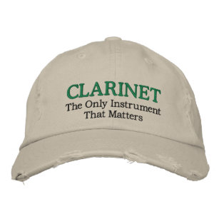 Funny Embroidered Clarinet Music Hat