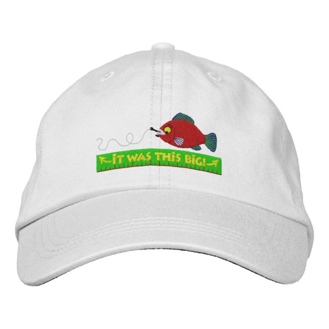 Funny Embroidered Fishing Hat (Front)