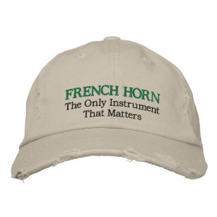 Funny Embroidered French Horn Music Hat
