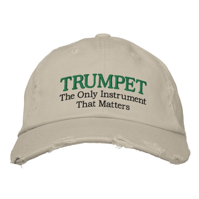 Funny Embroidered Trumpet Music Hat (Front)