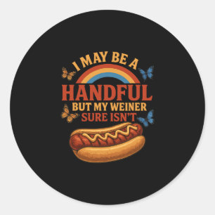 Funny Embyrring Crude Cringey Inappropriate Humor Classic Round Sticker