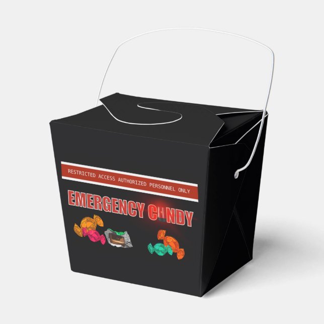 Funny Emergency Candy Construction Theme Favour Box (Front Side)