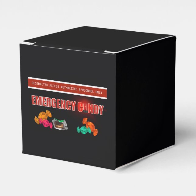 Funny Emergency Candy Construction Theme Favour Box (Front Side)