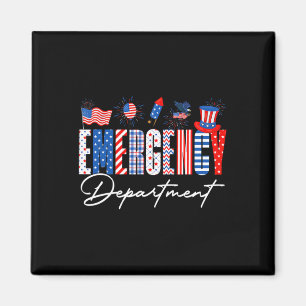 Funny Emergency Department Er Nurse Usa Flag 4th O Magnet
