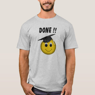 Funny Emoji "Done" Graduation T-Shirt